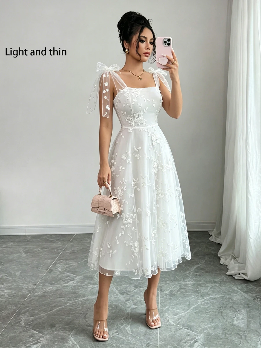 SHEIN Raffinéa Elegant Lace Jacquard Dress