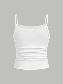 Girlism Teen Girls Slim Fit Casual Sports Cami Tank Top Basic 3pcs Set - White - View 6