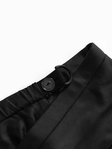 Modmama Maternity Fashion Versatile Solid Color High Waist Leggings - Black - View 5