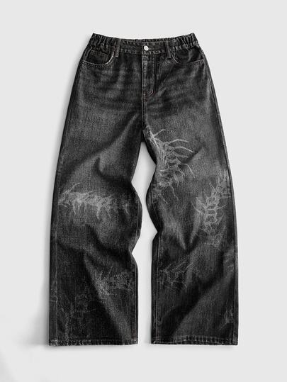 Street Life Teen Boy Casual Versatile Daily Wear Denim Jeans With Pockets And Buttons