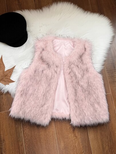 CovetEZ Women's Soft & Comfortable Faux Fur Vest Jacket For Daily Wear