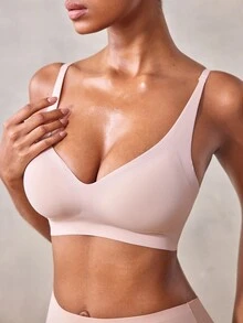 Veilyse 3 peças/Pacote Sutiã Regata Sem Costura Confortável e Sem Costas de Cor Sólida para Mulheres - Multicolorido - Visão 6