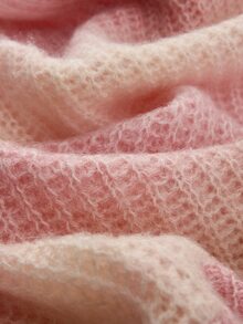 Elafinee Women's Gradient V-Neck Long Sleeve Casual Cute Romantic Loose Sweater Brunch Pink And Yellow Autumn - Pink - View 6