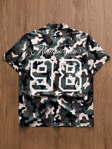 TOKVUE Ins TK 熱門街頭風刺繡迷彩 Polo 衫，穿著舒適，適合日常出遊、聚會與戶外活動，情人節與週年紀念理想禮物 - 彩色 - 查看 2