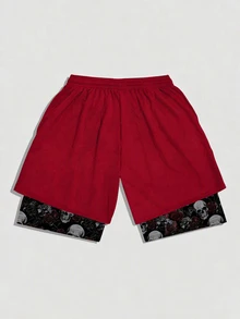 Gym Rark Pantalones cortos deportivos casuales de uso diario con cintura con cordón y estampado de texto para hombre - Multicolor - Ver 2