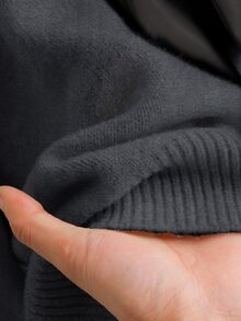 CosyJoli 大尺碼休閒V領蝴蝶結後綁帶寬鬆套頭毛衣上衣 女款可愛蝴蝶結毛衣 秋冬款 - 深灰色 - 查看 9