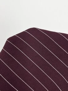 Feyla New Korean Style Cap Sleeve Slimming Ruched Elegant Commuter Versatile Daily Outfit Set - Burgundy - View 8
