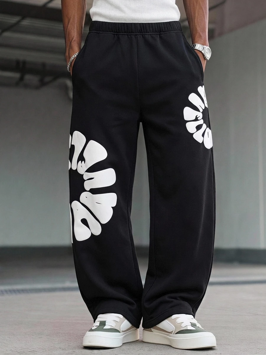 SHEIN 男童(大)衛褲 - 黑與白 - 查看 1