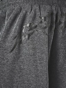 SUMWON Wide Leg Sweatpants With Drawstring Waist Side Pockets Relaxed Fit Cozy Fleece Casual Lounge Trousers Fall Winter Everyday Comfort - Dark Grey - View 6