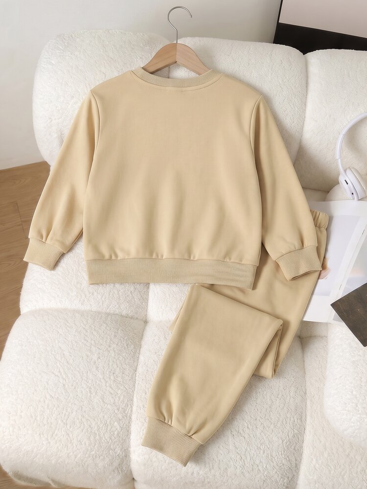 Young Girls Hoodie & Sweatshirt Co-Ords - Apricot - View 2