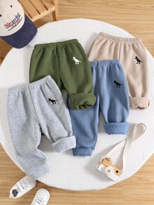 SHEIN 4件組男嬰冬季下身褲 - 彩色 - 查看 3