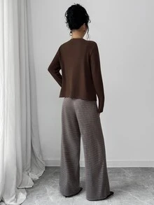 Selianne Women Two-Piece Outfits - Brown - View 2
