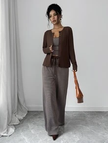 Selianne Women Two-Piece Outfits - Brown - View 5