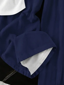 青少年女孩騎士圖案長袖T恤與長褲休閒日常套裝 - 白色 - 查看 6