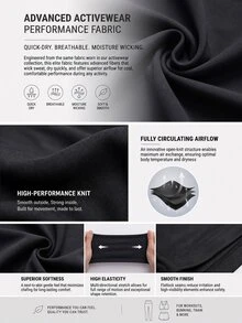 Powerista Women's Plus Size Summer And Spring Active Wear Black Color 2-In-1 Athletic Leggings With Active Shorts For Gym And Training - Black - View 4