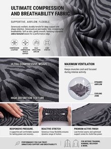 Powerista Women's Plus Size Summer And Spring Zebra Grey And Black Color Print Crisscross Back Sports Bra And Biker Shorts Two Piece Workout Set - Black - View 5