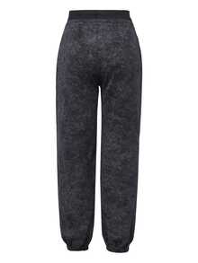 SHEIN Quần nỉ bầu phối màu phong cách thường ngày đa năng - Màu xám đen - Xem 3