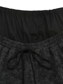 SHEIN Quần nỉ bầu phối màu phong cách thường ngày đa năng - Màu xám đen - Xem 7