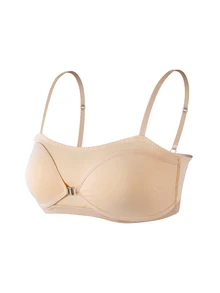 Moonlight&Mama Maternity Solid Color Casual Everyday Spaghetti Strap Bra - Apricot - View 1