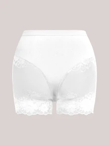 Veilyse 4件組女款高腰蕾絲拼接內褲套裝，柔軟彈性透氣全包覆三角內褲，舒適花卉網眼內衣，適合日常穿著 - 彩色 - 查看 11