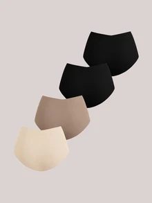 Veilyse 4pcs Women High Waist Seamless Comfortable Breathable Panties - Multicolor - View 3