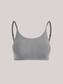 Veilyse 3pcs Women's Padded Breathable Wireless Backless Bras - Multicolor - View 4