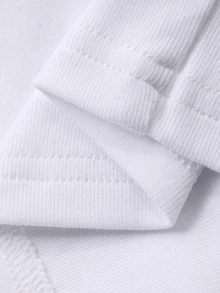 Hapijoa Snug Square Neck Cropped Short Sleeve Inner Layer T-Shirt For Teen Girls Summer - White - View 7