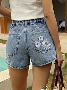 DAZY Tween Girl Fall Clothes Tween Girls Denim Shorts Summer - Light Wash - View 3