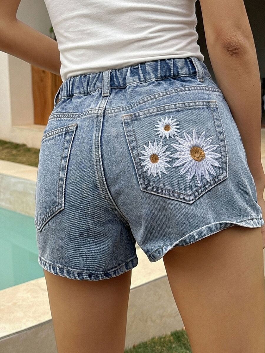 DAZY Tween Girl Fall Clothes Tween Girls Denim Shorts Summer - Light Wash - View 1