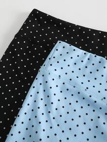 SHEIN Velisys Polka Dot Minimalist Slim Fit Women's Sports Tank Top & Shorts 4-Piece Set - Multicolor - View 5