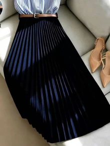 Franclia 女士优雅条纹短袖收腰连衣裙，适合春夏度假、派对和日常穿着 - 彩色 - 查看 5
