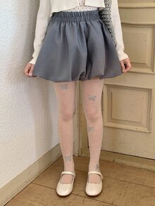 Dazy Kids Tween Girl Butterfly Rhinestone Mesh Leggings - Beige - View 4