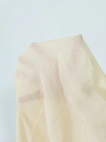 Swim Vcay 春夏秋季新款 1 件式編織素色椰子樹圖案裝飾短袖度假風女款泳裝和服罩衫 - 杏色 - 查看 4