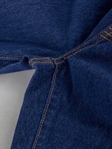 Momance Maternity Minimalist Denim Flare Leg Pants - Dark Wash - View 5