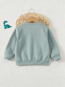SHEIN 嬰兒/幼兒抓絨內裡圓領套頭運動衫（秋冬款） - 彩色 - 查看 2