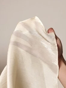 SHEIN 優雅孕婦洋裝，附3D花卉裝飾與百褶設計 - 杏色 - 查看 7