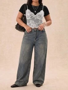 SHEIN EZwear 大碼吊帶 & 背心 - 白色 - 查看 3