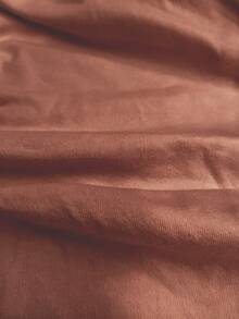 SHEIN LUNE 白色不對稱肩休閒百搭女款短袖T恤 - 紫紅色 - 查看 4