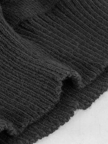 SHEIN Maternity Solid Color Casual Maternity Maternity Versatile Daily Wear Photoshoot Formal Knit Long Pants Autumn Black Photoshoot Formal Winter - Black - View 4