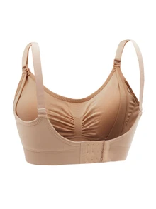 SHEIN Maternity 5pack Solid Ruched Nursing Bra - Multicolor - View 13