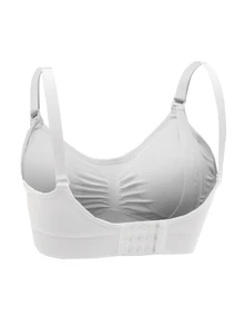SHEIN Maternity 5pack Solid Ruched Nursing Bra - Multicolor - View 12
