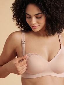 SHEIN 2pcs/Set Seamless Solid Color Nursing Bras For Pregnant Women - Multicolor - View 3