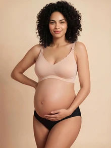 SHEIN 2pcs/Set Seamless Solid Color Nursing Bras For Pregnant Women - Multicolor - View 2