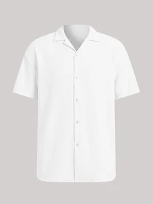 Mercer Haus 男士夏季两件套，轻盈透气的亚麻衬衫和抽绳短裤套装，复古绅士风格休闲沙滩婚礼派对度假旅行装，父亲节送给丈夫、爸爸、男友的礼物，舒适百搭 - 白色 - 查看 12