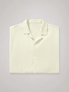 Mercer Haus 男士夏季两件套套装，轻盈透气的亚麻衬衫和抽绳短裤，休闲风，适合海滩、婚礼、派对、度假，父亲节礼物送给丈夫、爸爸、男友 - 純杏 - 查看 8