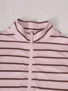 青少年女孩夾克兩件套，休閒簡約針織款，開學季喇叭袖修身復古秋季服飾，度假健身瑜伽女孩套裝 - 彩色 - 查看 4