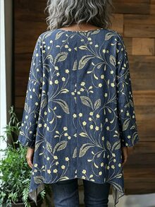 Holdful Holdful Casual Resort Shirts For Middle-Aged And Elderly Ladies In Autumn - Blue - View 2