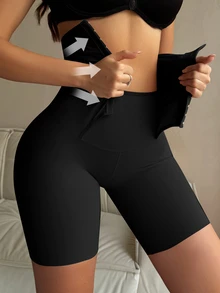 SHEIN Women's Shapewear Bottoms - Skinny Tummy Control Pants - Black - View 3