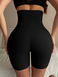 SHEIN Women's Shapewear Bottoms - Skinny Tummy Control Pants - Black - View 8
