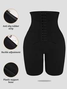 SHEIN Women's Shapewear Bottoms - Skinny Tummy Control Pants - Black - View 5